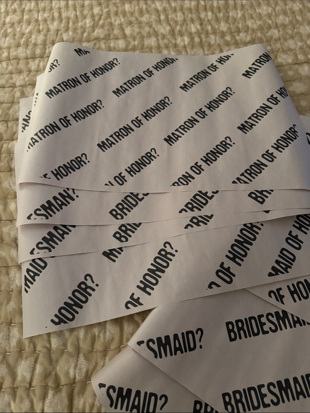 Bridal Party Sash - Light Pink Matron of Honor, Bridesmaid & Maid of Honor Set